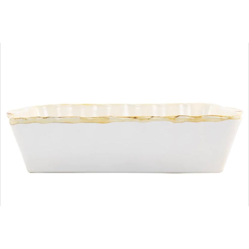 Vietri White Large Rectangular Baker