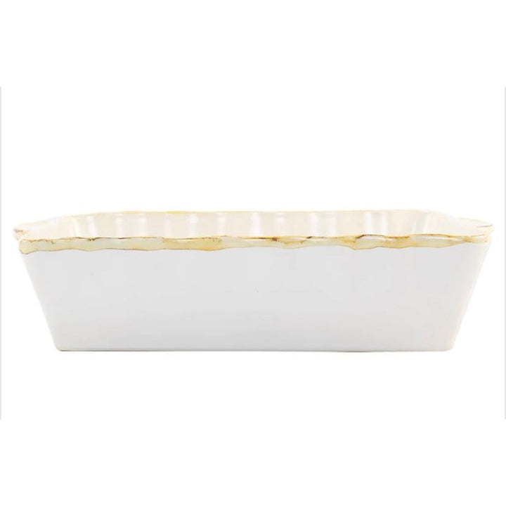 Vietri White Large Rectangular Baker