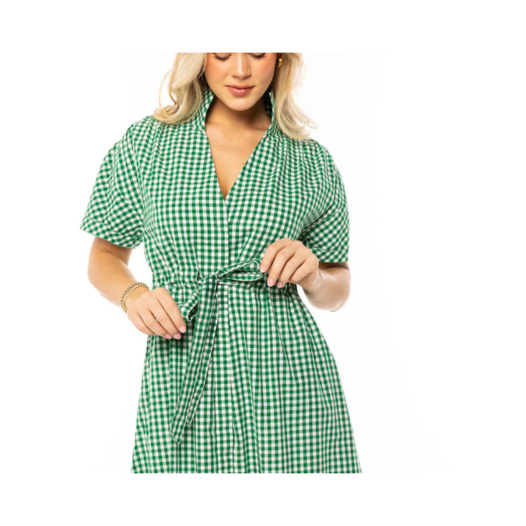 Bria Green/White Gingham