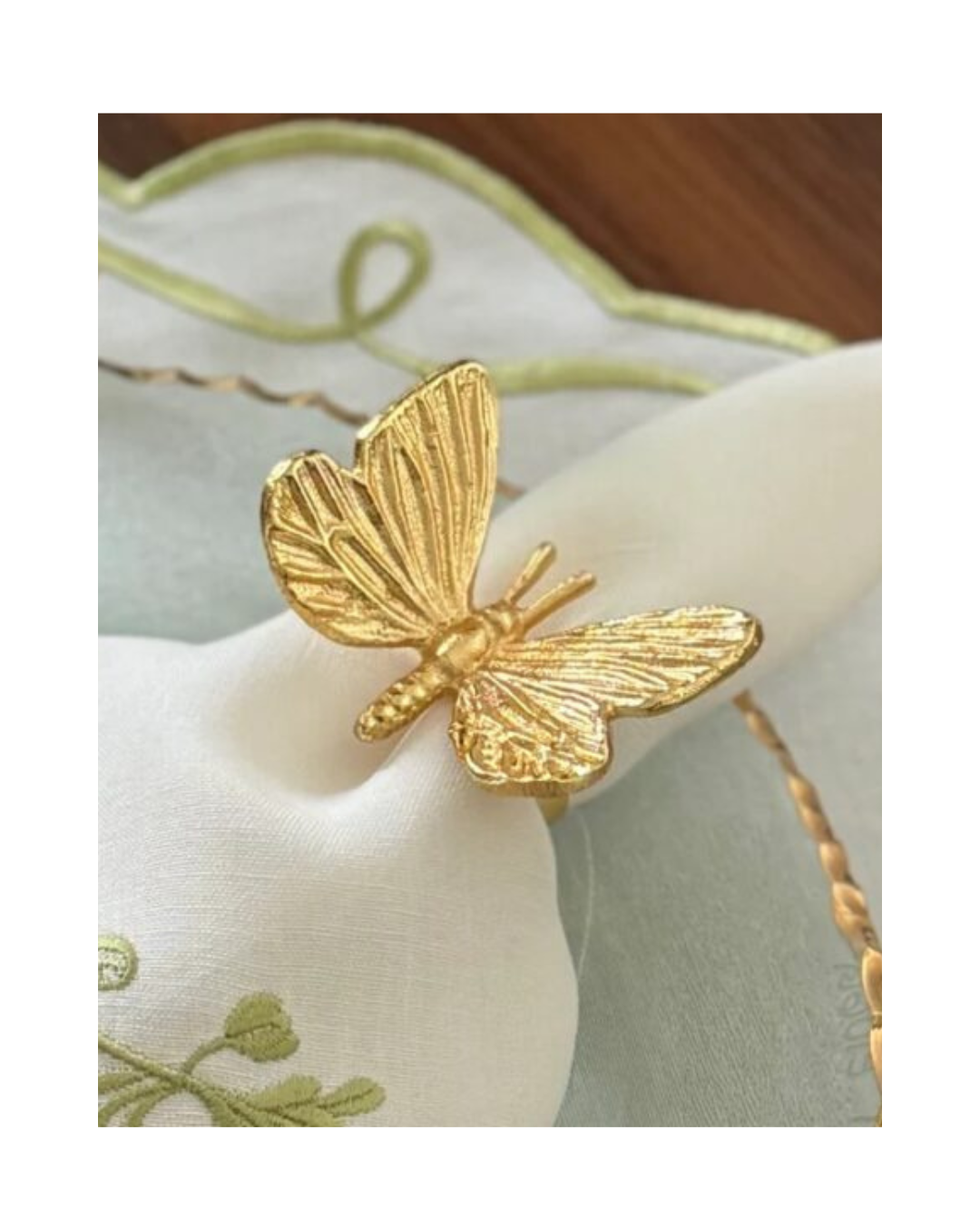 Butterfly Gold Napkin Ring (set of 4)