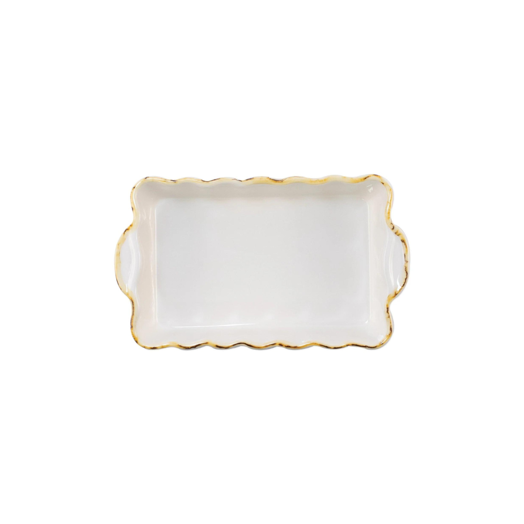 Vietri White Small Rectangular Baker
