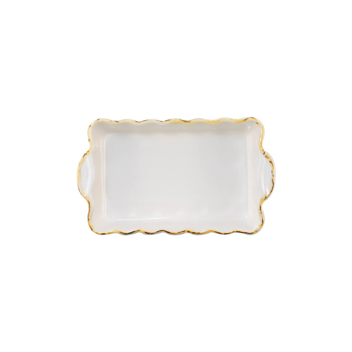 Vietri White Small Rectangular Baker