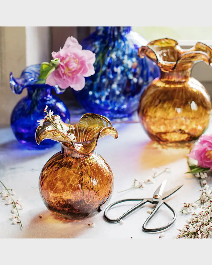 Vietri Hibiscus Tortoise Vase