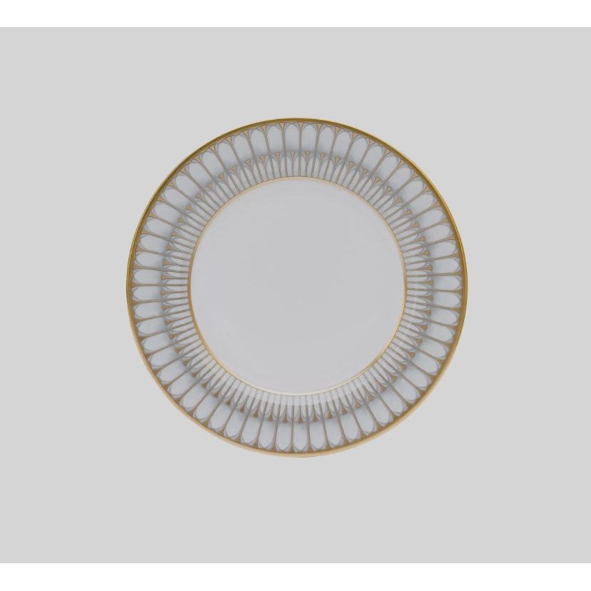 Arcades Grey/Gold Salad Plate