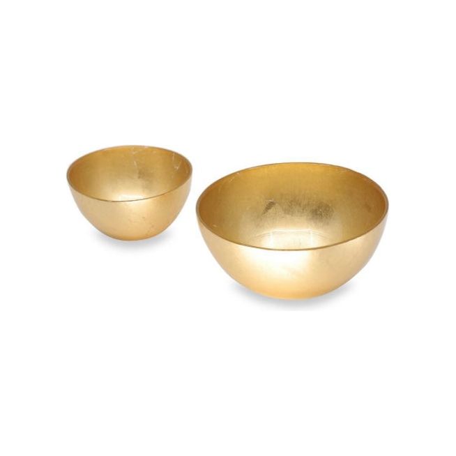 Beatriz Ball New Orleans Round Foil Leafing Bowl Set