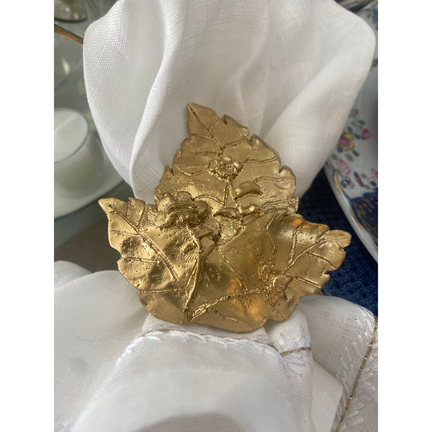 Tobacco Leaf Napkin Ring (set of 4)