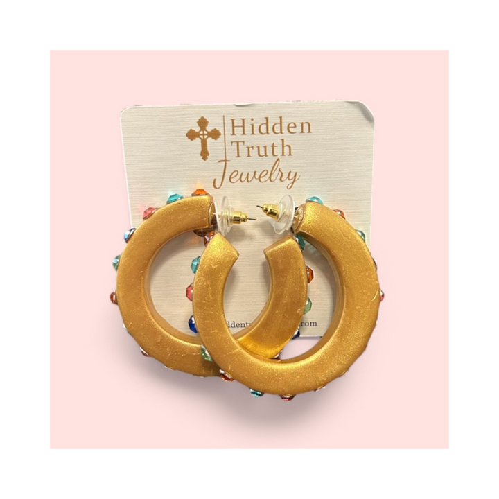 Multicolored Hoops Large