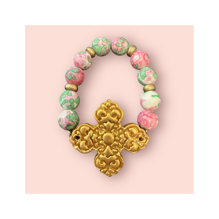 Pink and Green Andrea Bracelet