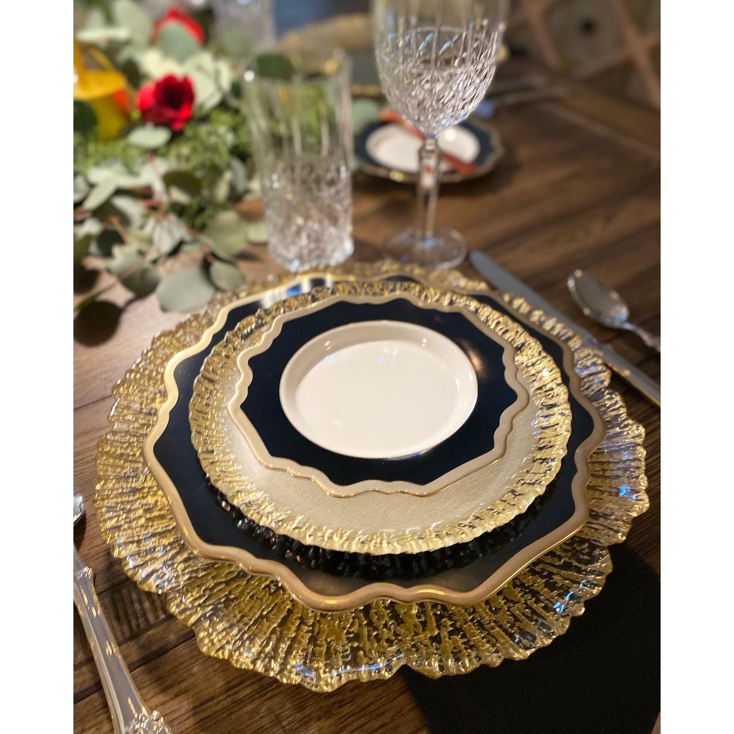 Pickard Georgian Colorsheen Black Dinner Plate