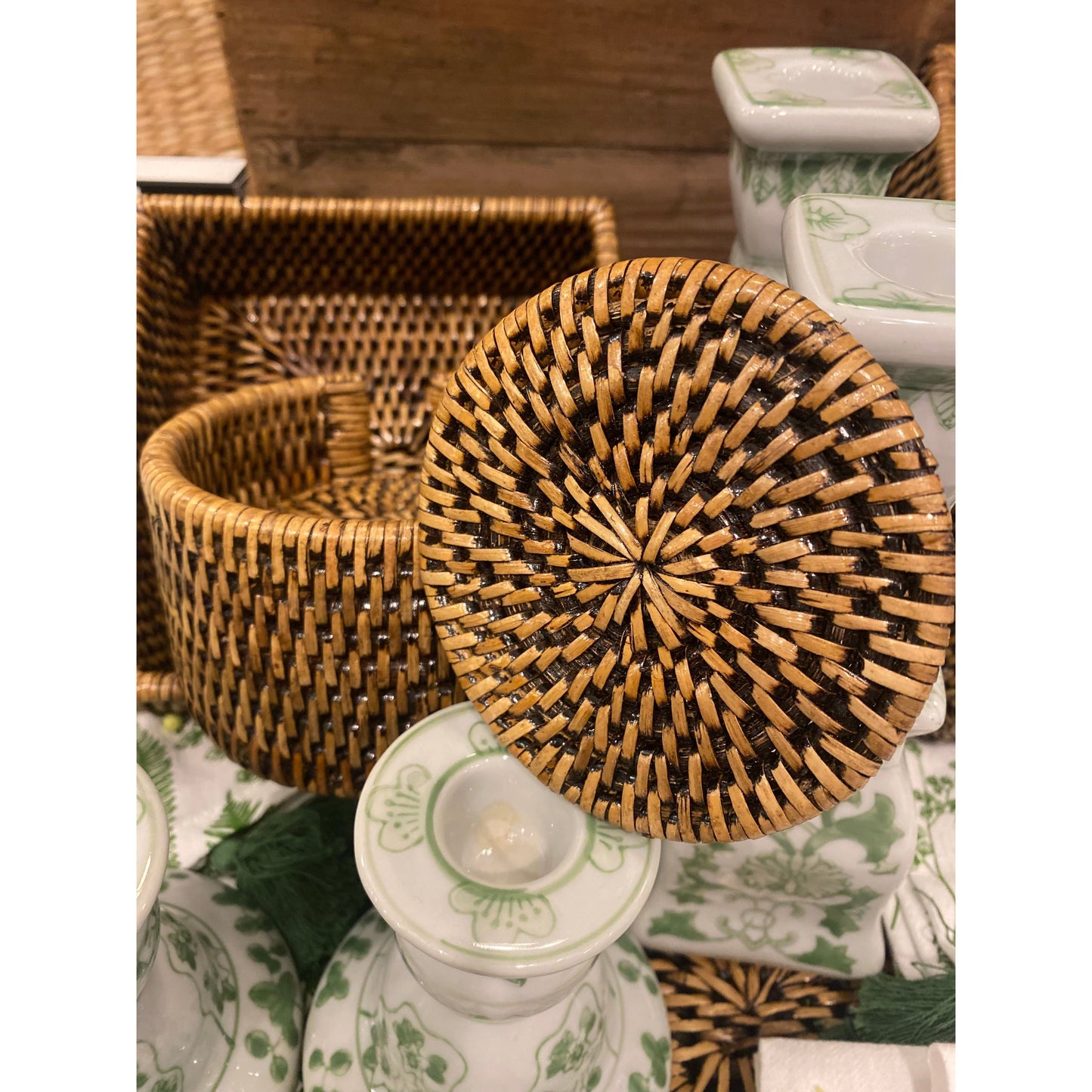 Burma Rattan Coasters (set of 6)