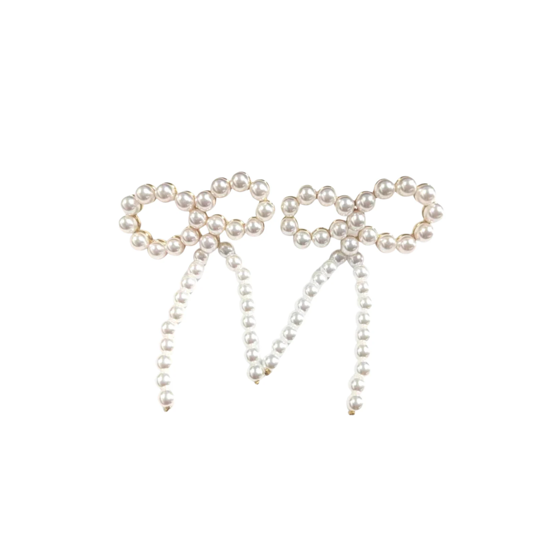 Pearl Bow Earrings