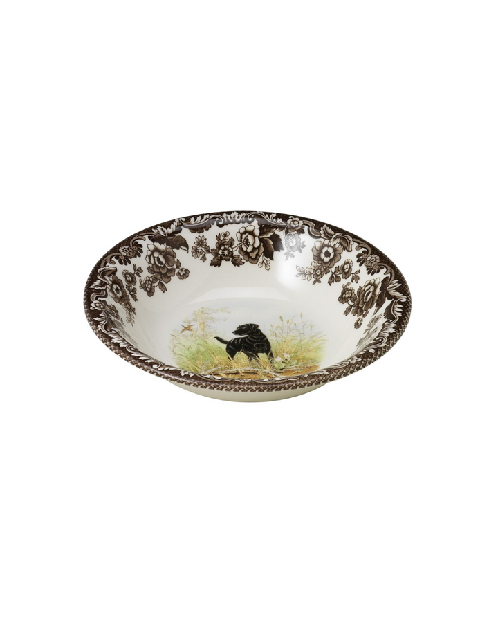 Woodland Ascot Cereal Bowl 8 Inch, Black Labrador Retriever