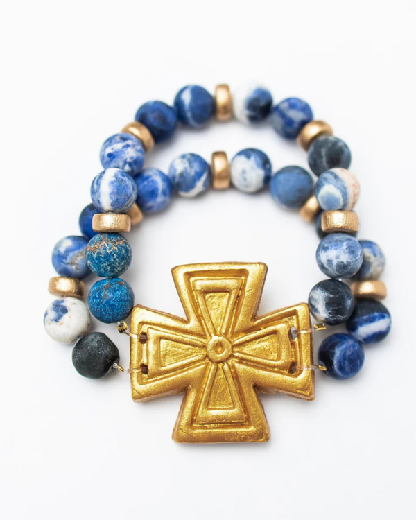 Blue Sodalite with Anna Cross