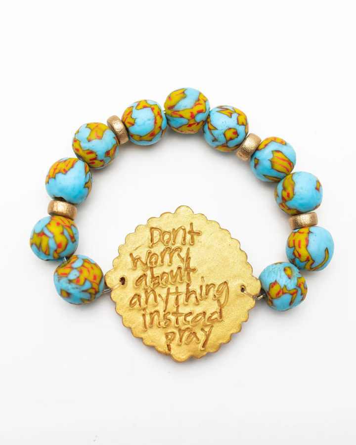 Blue and Yellow African Glass with Annette Cross