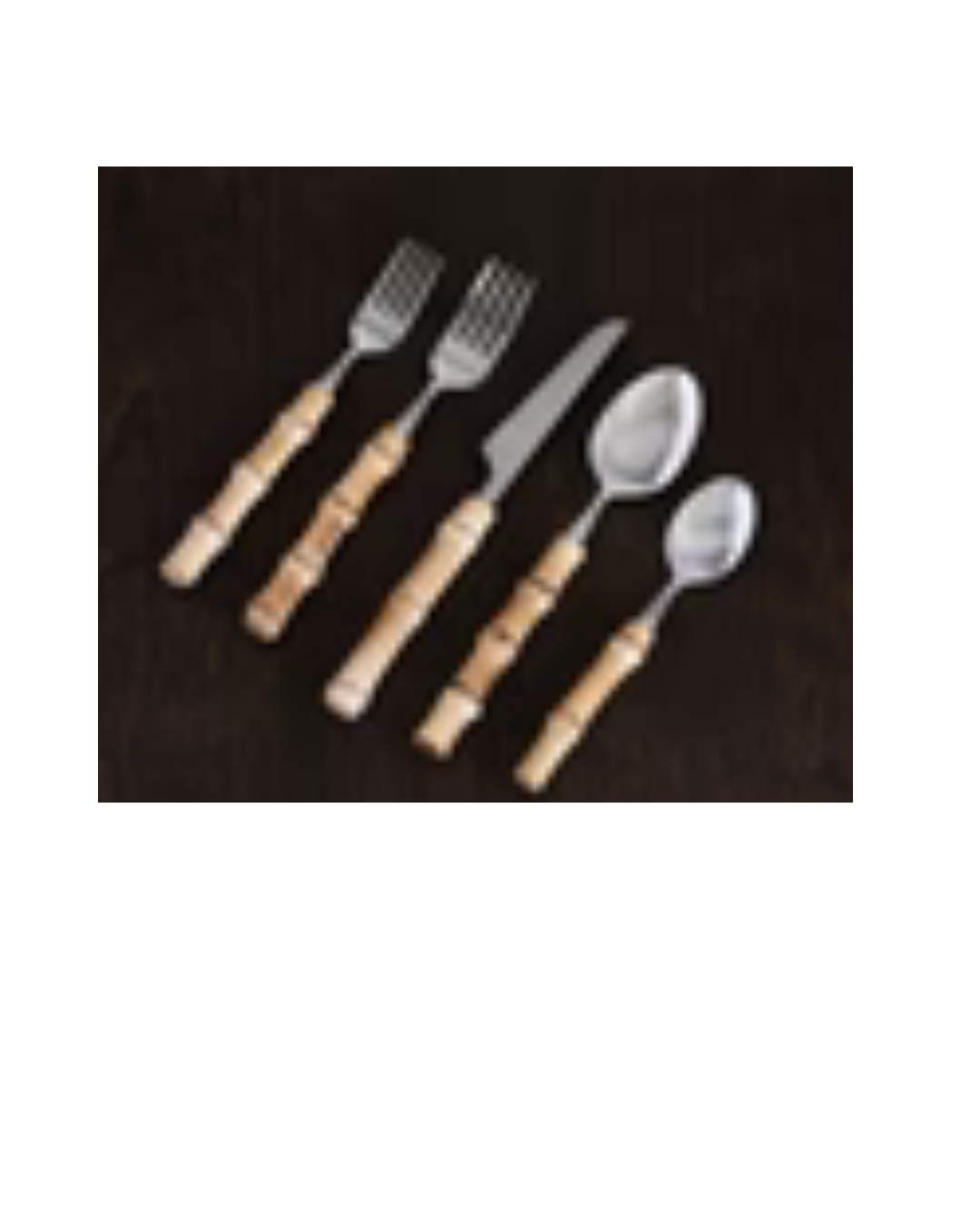 VIDA BAMBOO STAINLESS FLATWARE SET