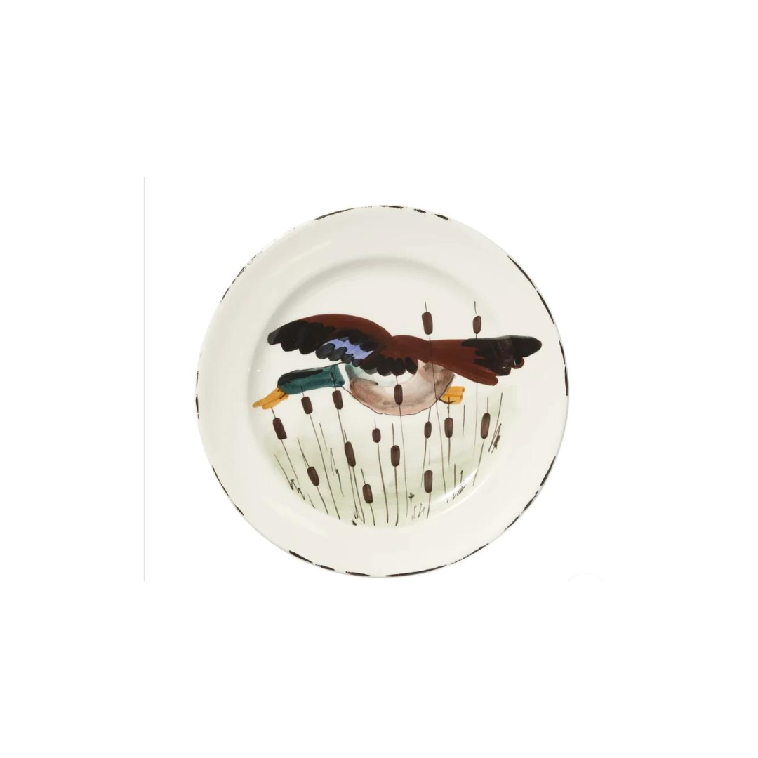 Vietri Wildlife Mallard Dinner Plate