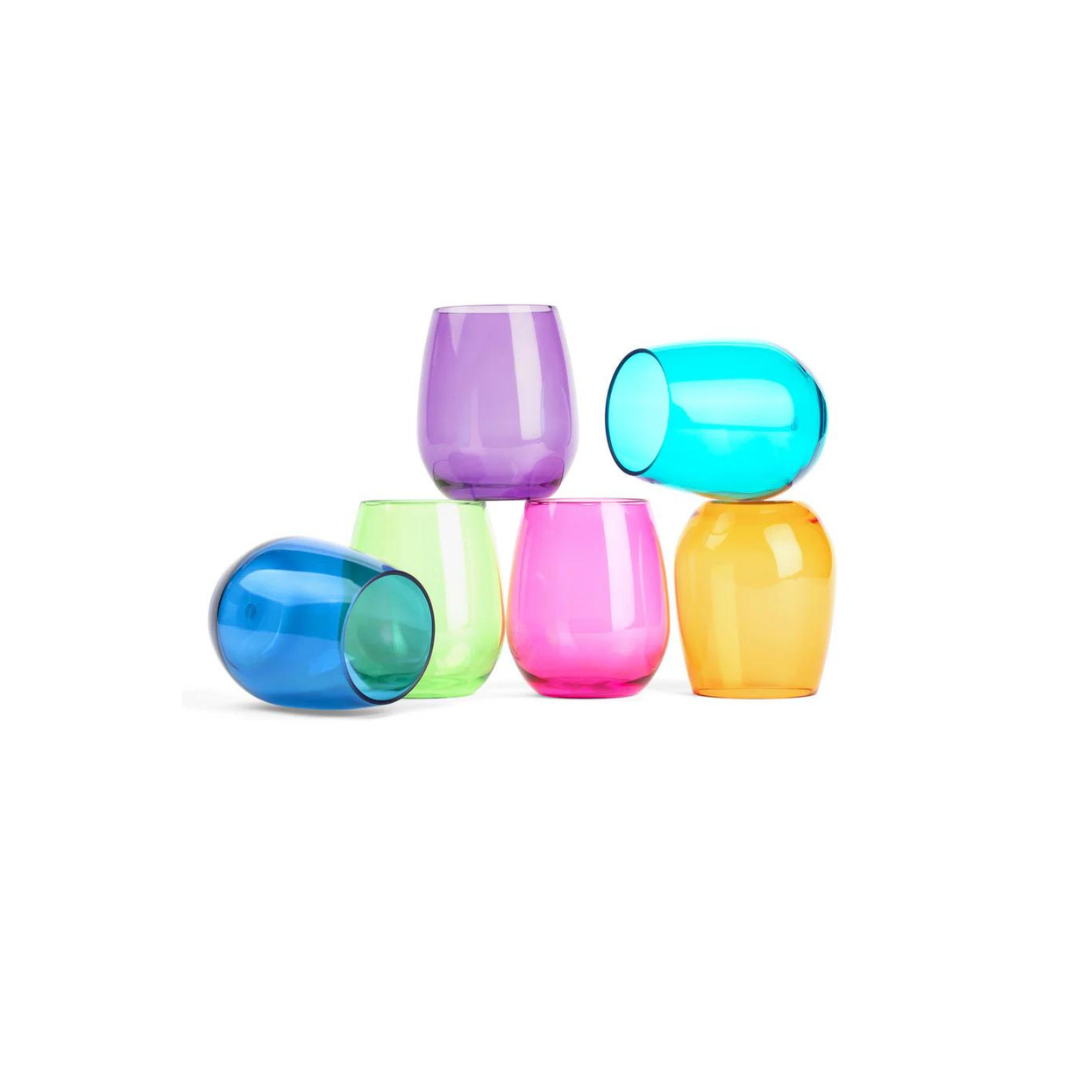 Stemless Wine Glass Jewel (set of 6)