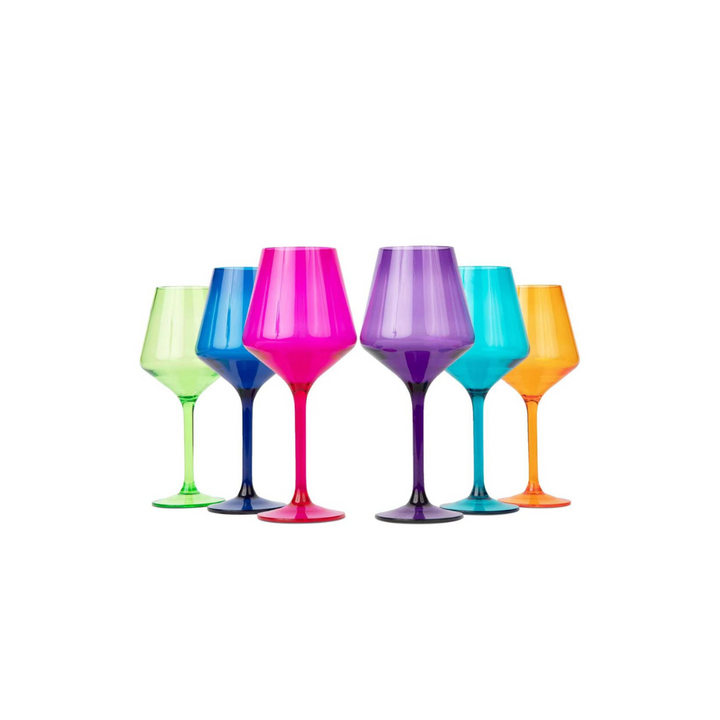 Stemmed Wine Glass Jewel (set of 6)