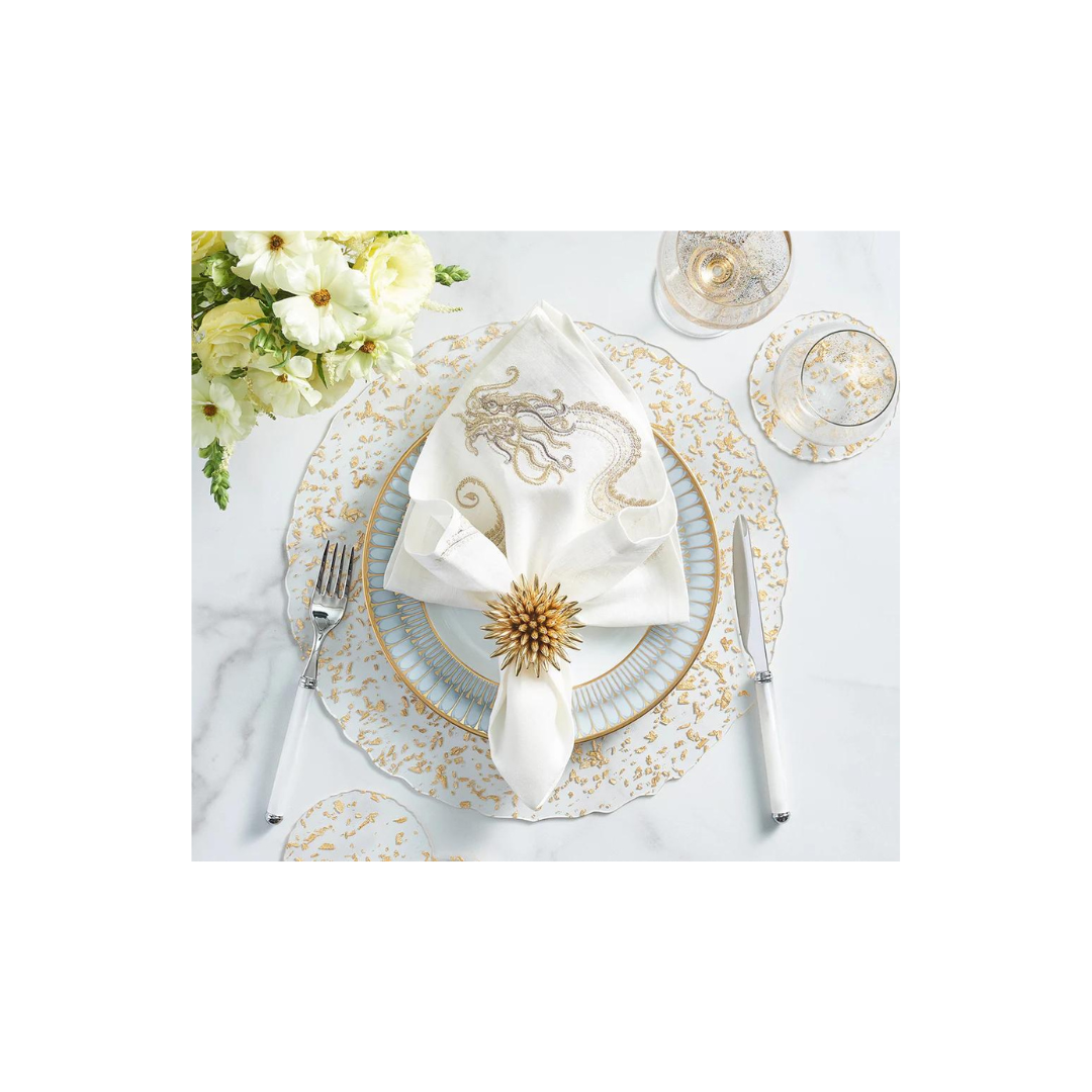 Stardust Placemat in Clear and Gold (set of 4)