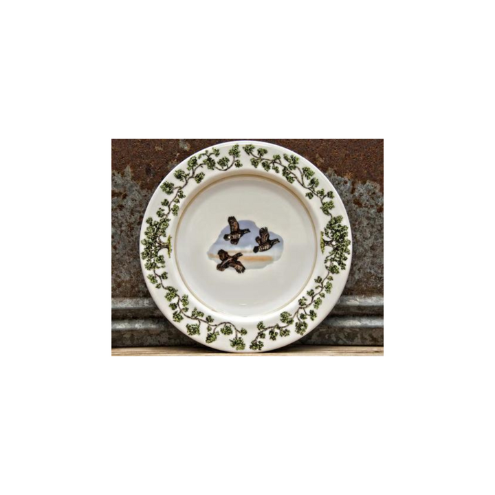 Flushing Covey of Quail Dinner Plate