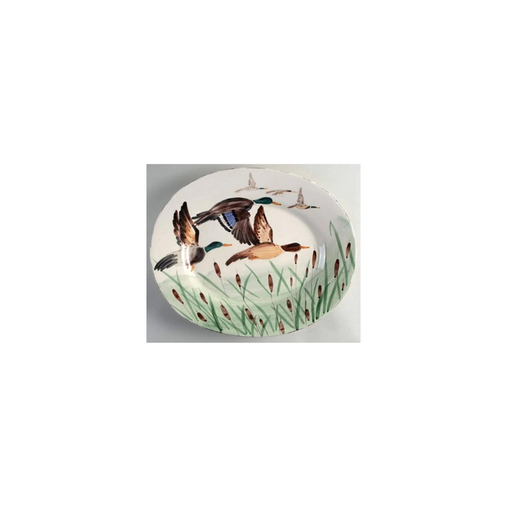 Vietri Wildlife Mallard Large Oval Platter