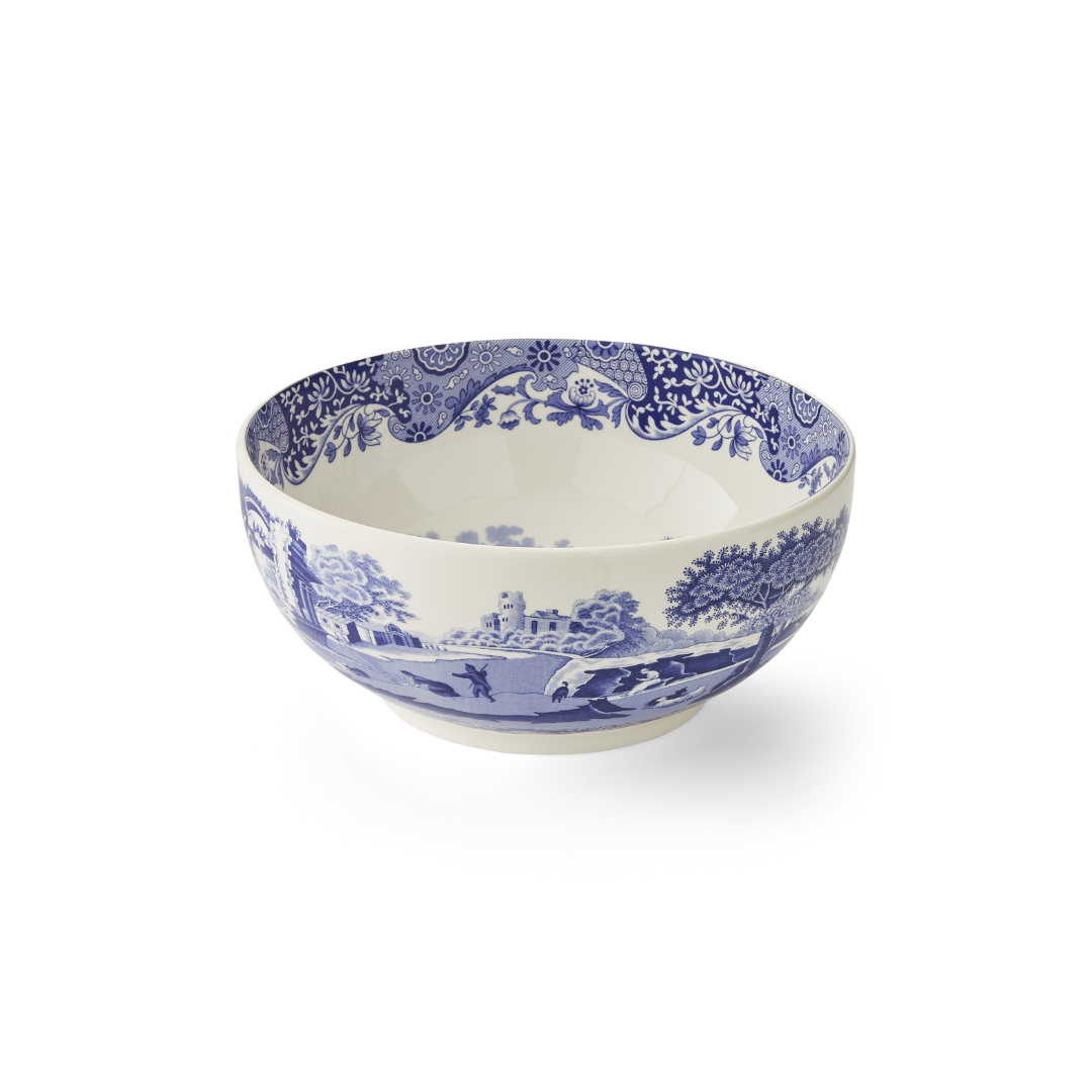 Deep Round Bowl 10.75 in Blue Italian