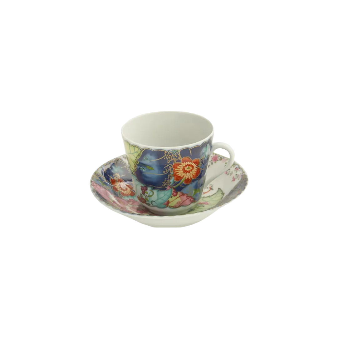 Mottahedeh Tobacco Leaf Tea Cup and Saucer