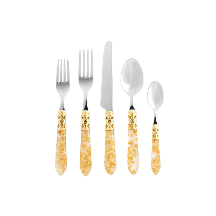 Aladdin Brilliant Gold Fleck Five-piece Place Setting