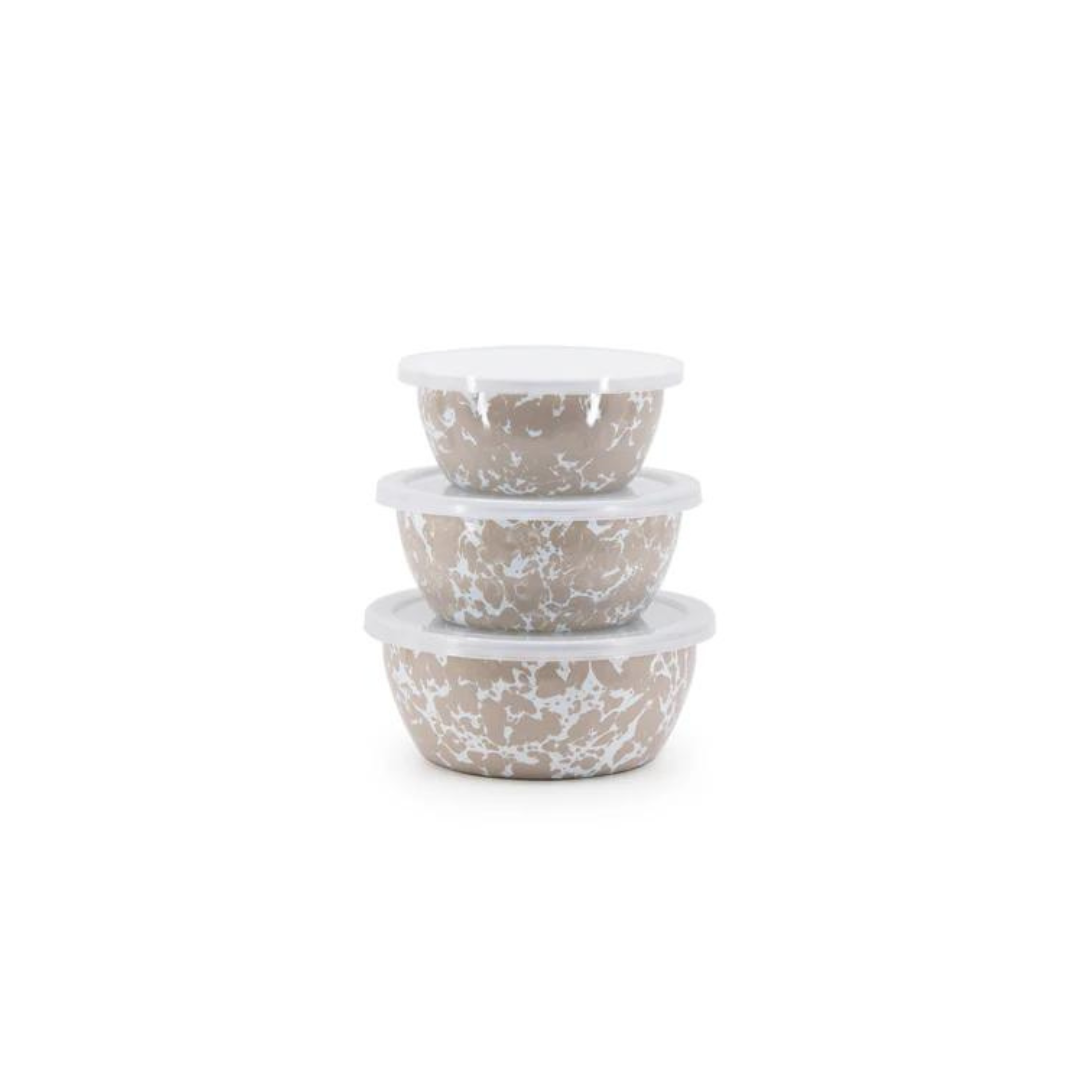 Golden Rabbit Taupe Swirl Nesting Bowls (set of 3)