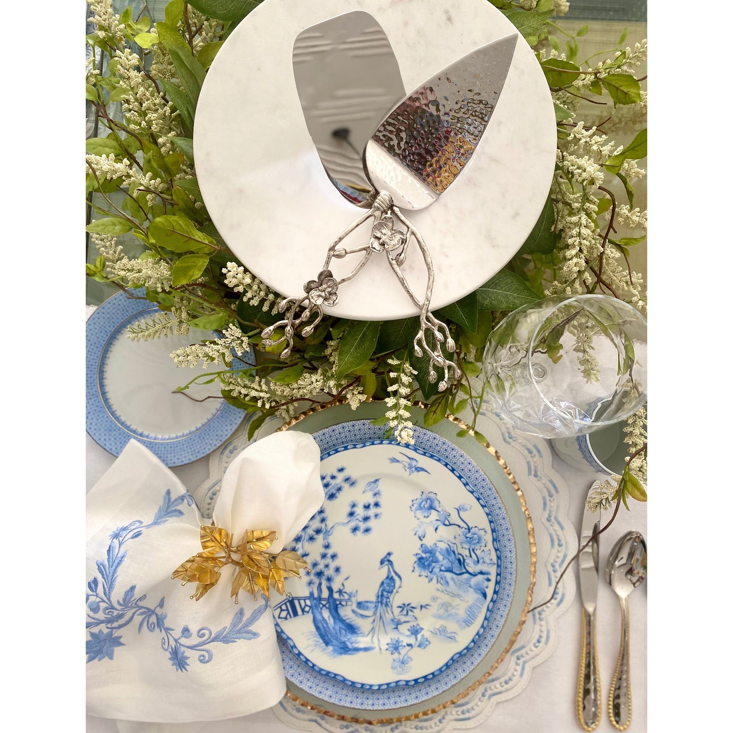 Mottahedeh Virginia Blue Dessert Plate