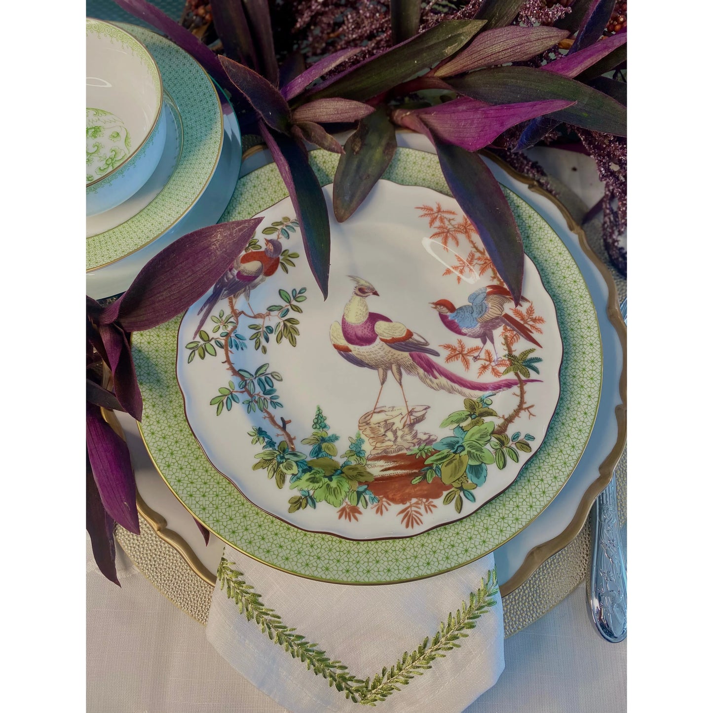 Mottahedeh Chelsea Bird Dessert Plate